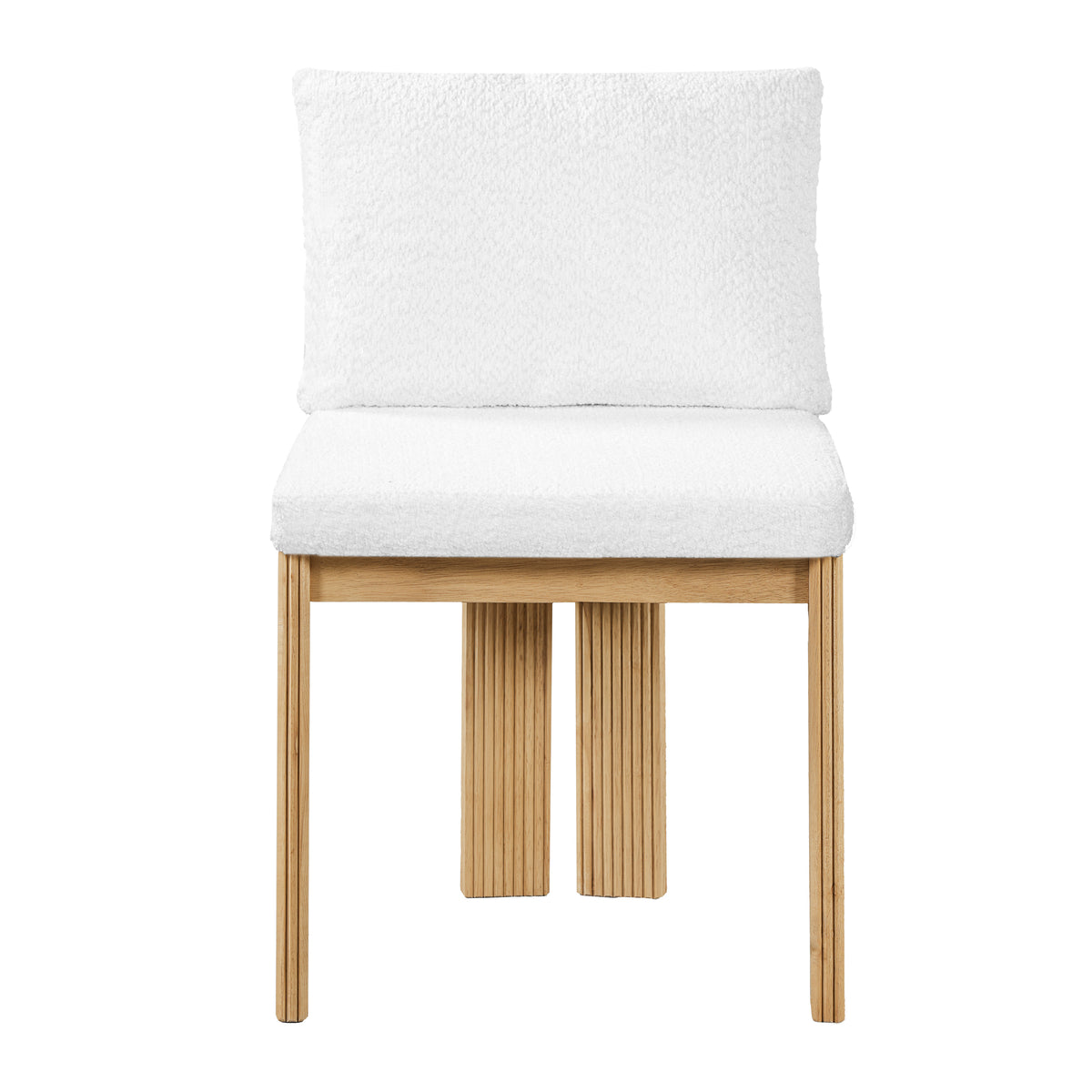 Oak and Cloud Boucle Dining Chairs, Set of 2 – view 5
