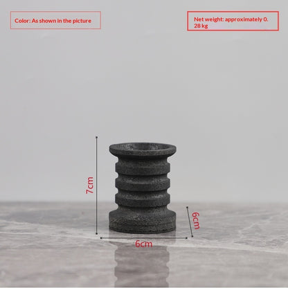 Sable Limestone Candle Holder – view 2