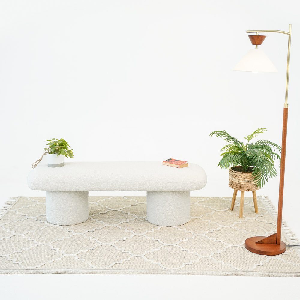 Randolph Ivory Boucle Bench – view 4