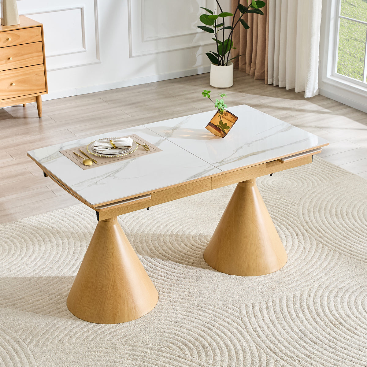 Extendable Stone-Top Dining