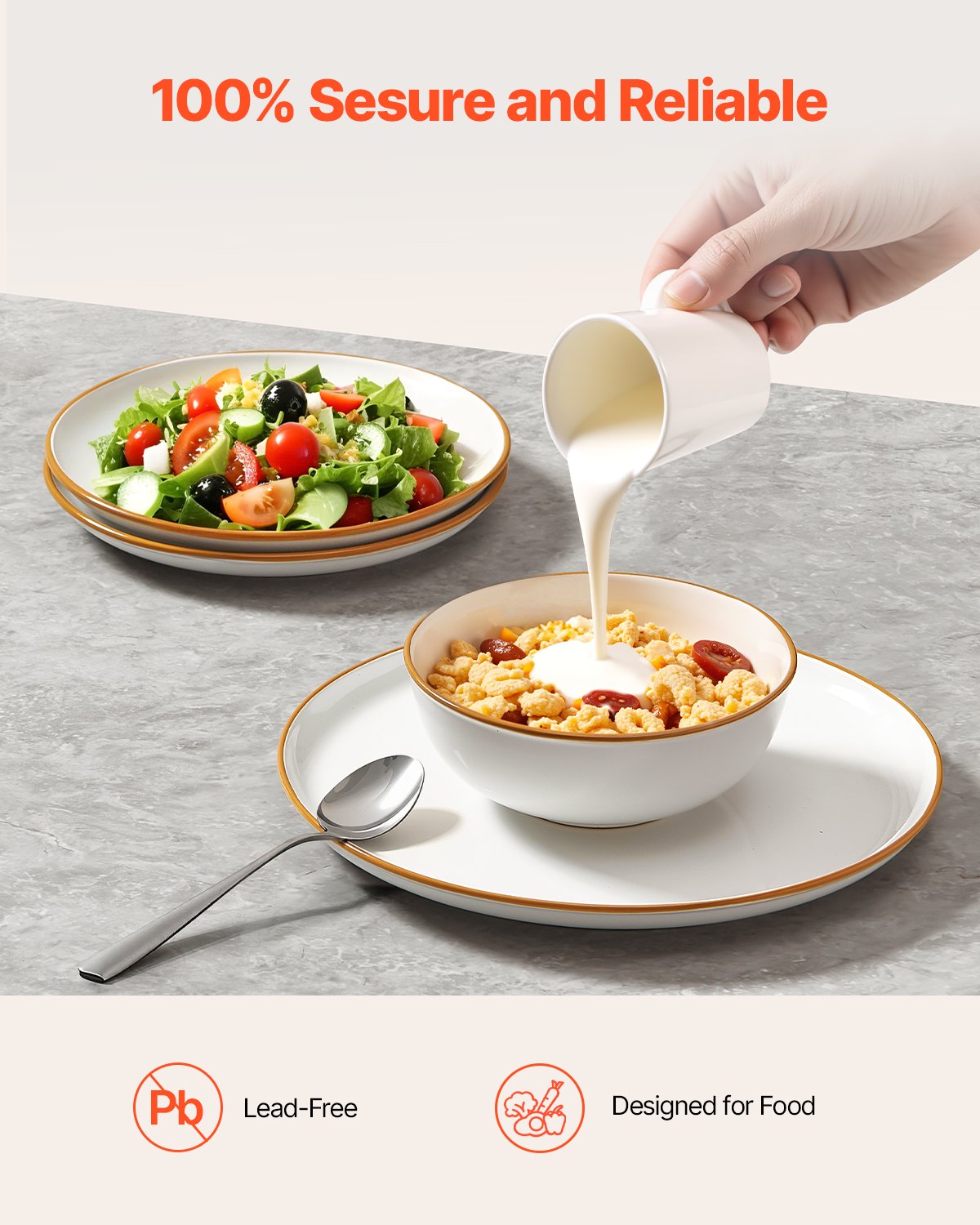 Sable Rim Ceramic Dinnerware Set – view 4