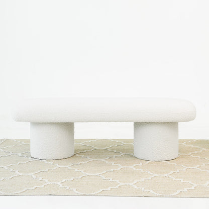 Randolph Ivory Boucle Bench