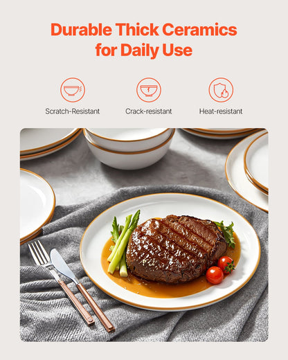 Sable Rim Ceramic Dinnerware Set – view 3