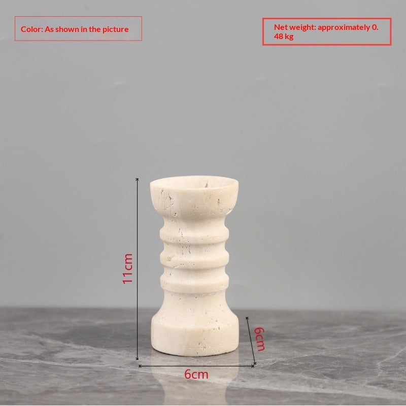 Sable Limestone Candle Holder – view 4