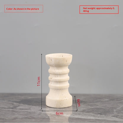 Sable Limestone Candle Holder – view 4