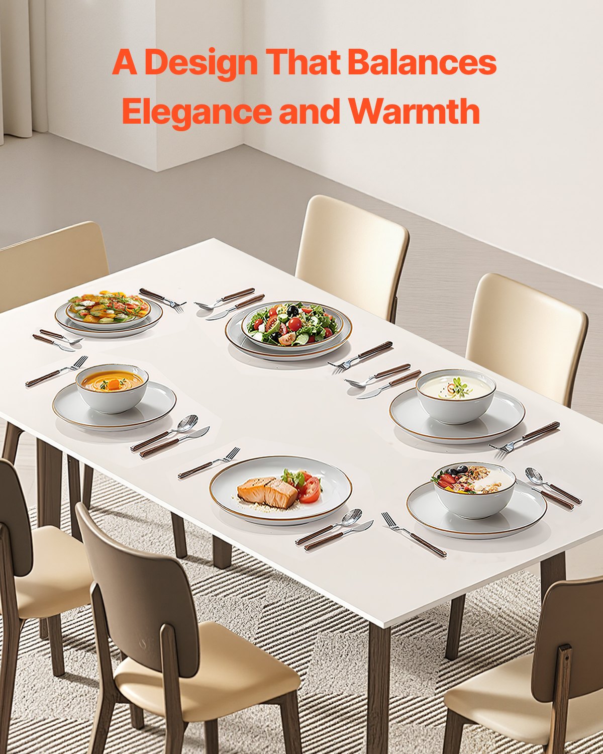 Sable Rim Ceramic Dinnerware Set – view 2