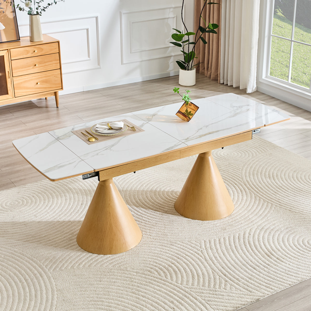 Extendable Stone-Top Dining
