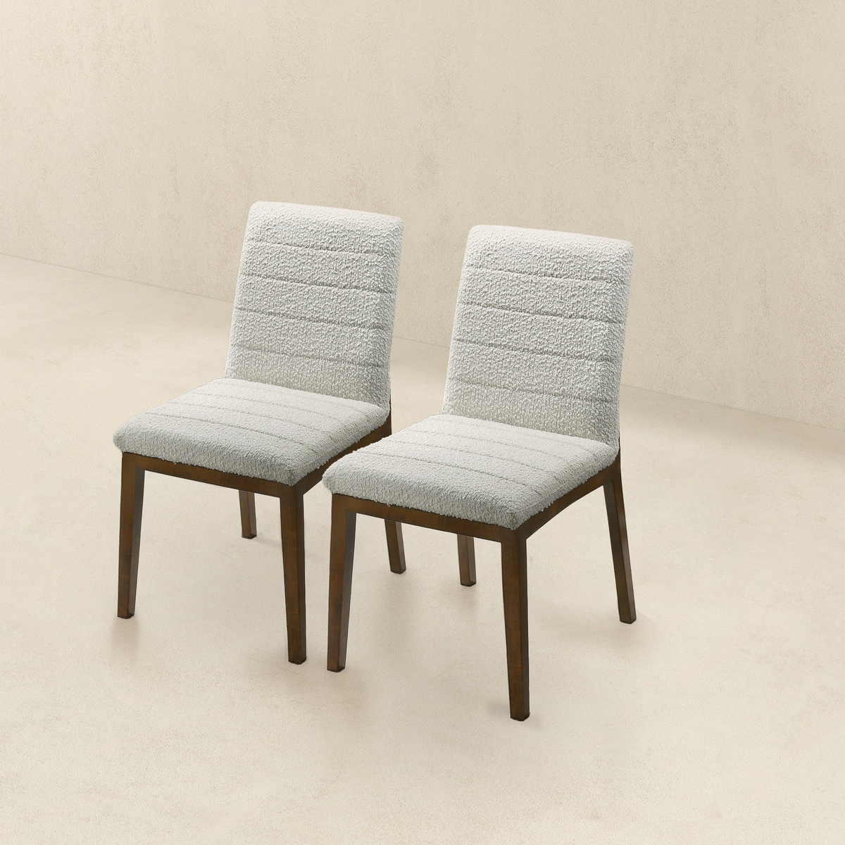 Ines Ivory Boucle Dining Chairs, Set of 2 – view 4