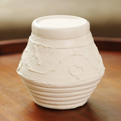Lumen Stone Ribbed Candle Holder