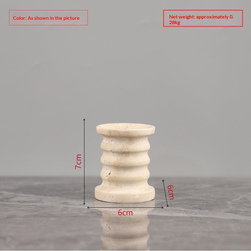 Sable Limestone Candle Holder – view 8