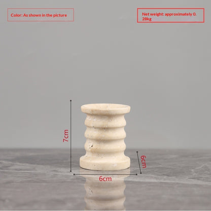 Sable Limestone Candle Holder – view 8