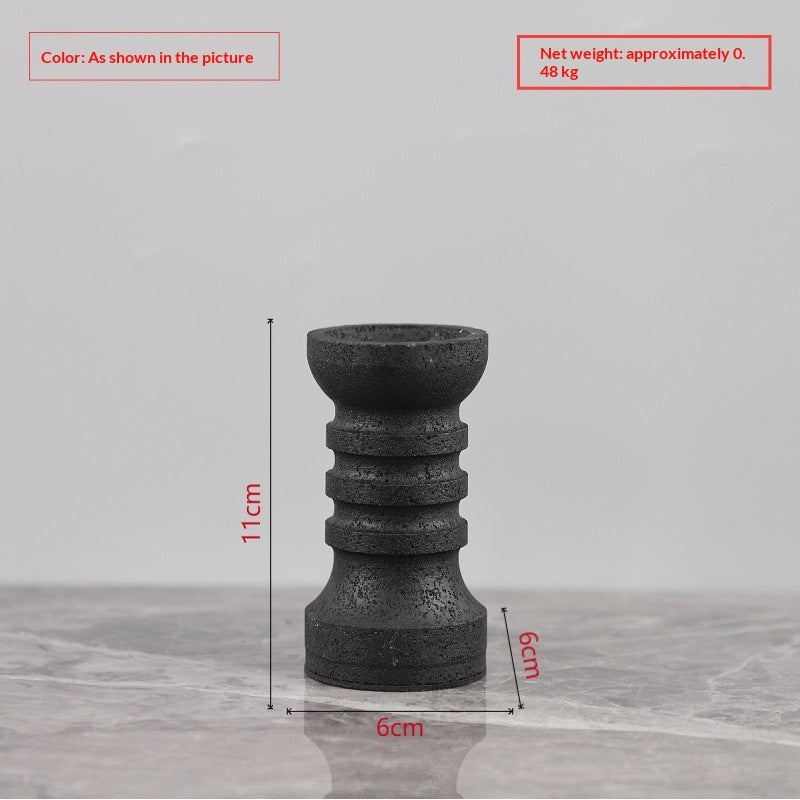 Sable Limestone Candle Holder – view 6