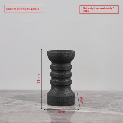 Sable Limestone Candle Holder – view 6
