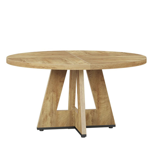 Arlo Oak Pedestal Round Dining Table