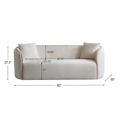 Arc Curved Boucle Sofa – view 5