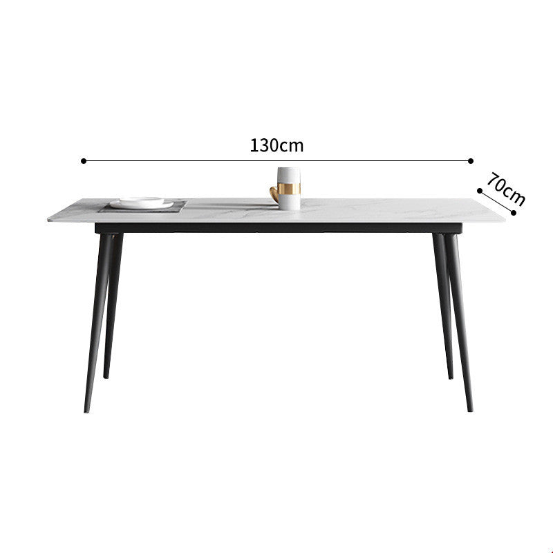 Italian Minimalist Stone Plate Dining Table 