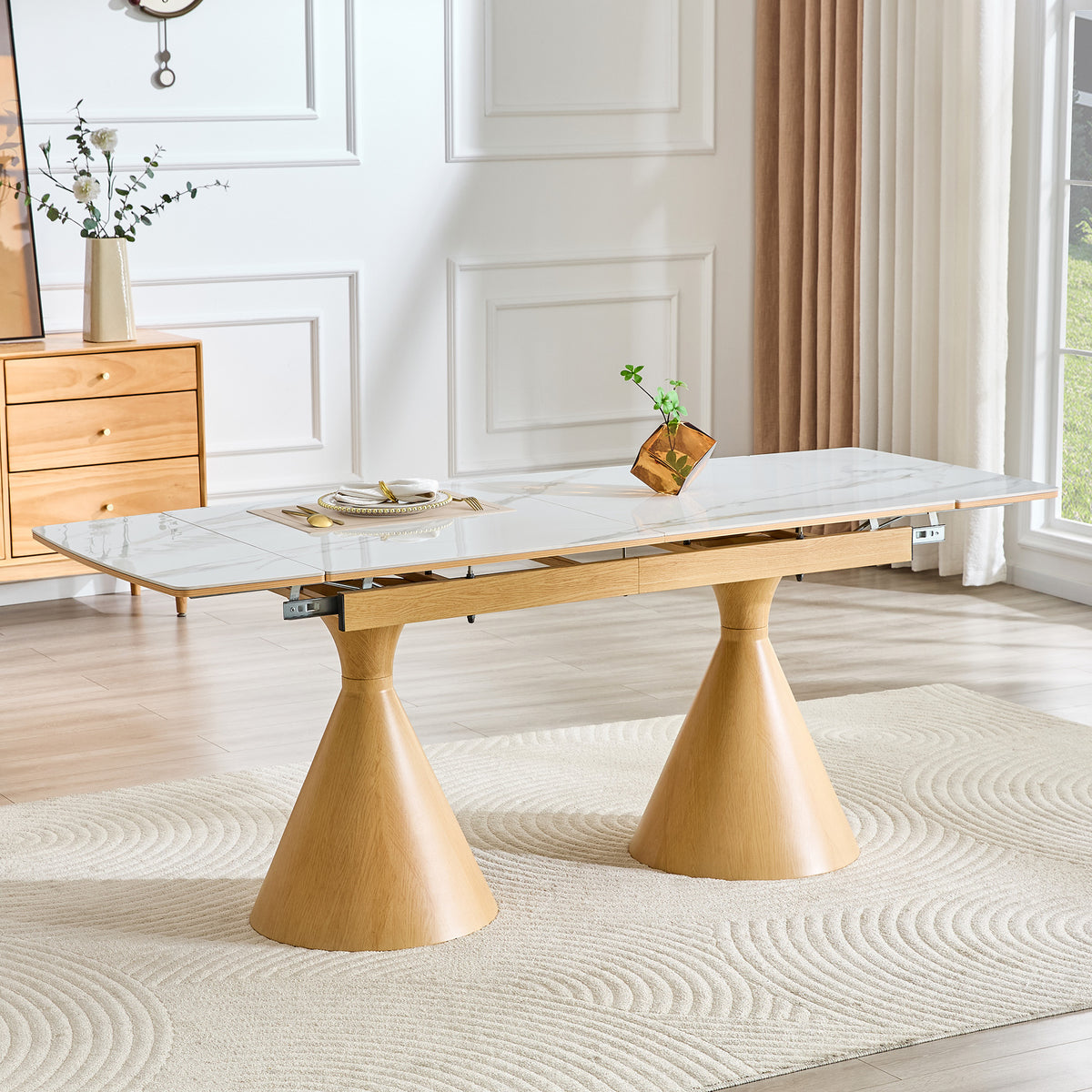 Extendable Stone-Top Dining
