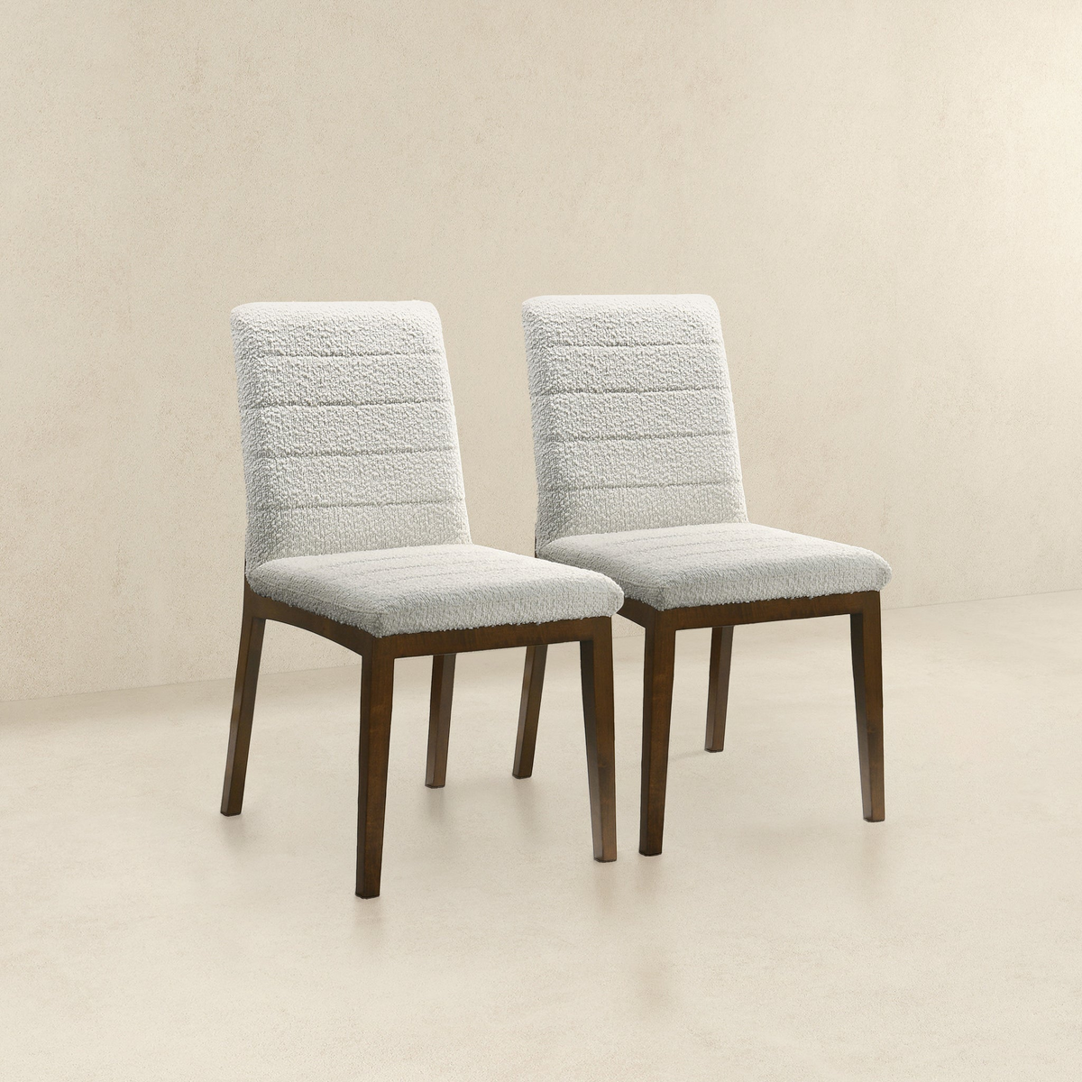 Ines Ivory Boucle Dining Chairs, Set of 2 – view 3