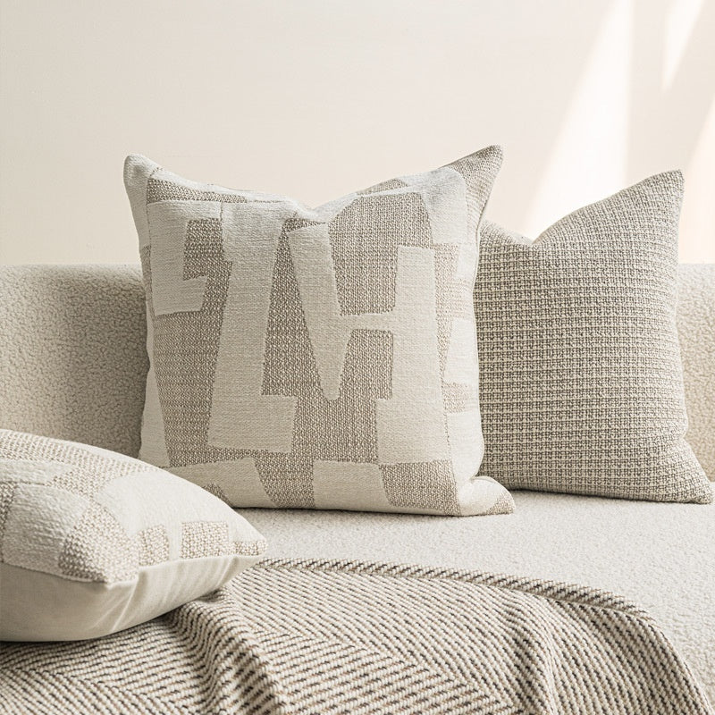 Sandstone Geometric Cushion Cover – view 10