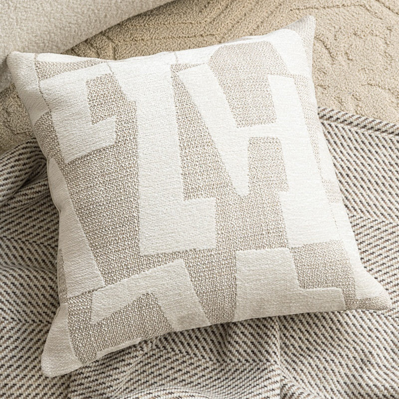 Sandstone Geometric Cushion Cover – view 2