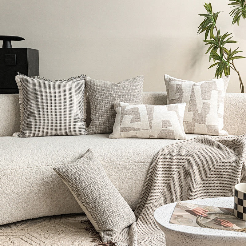 Sandstone Geometric Cushion Cover – view 5