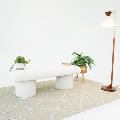 Randolph Ivory Boucle Bench – view 3