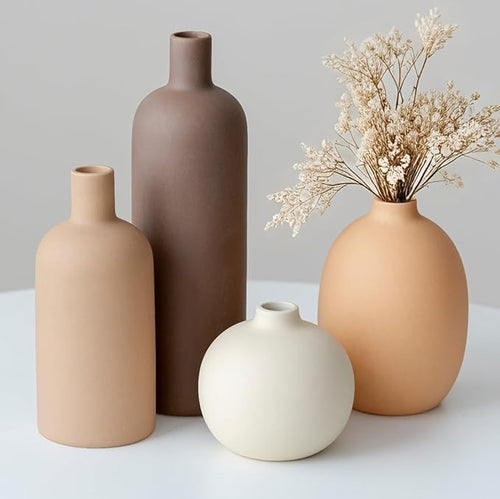 Terra Stoneware Vase Collection, Set of 4