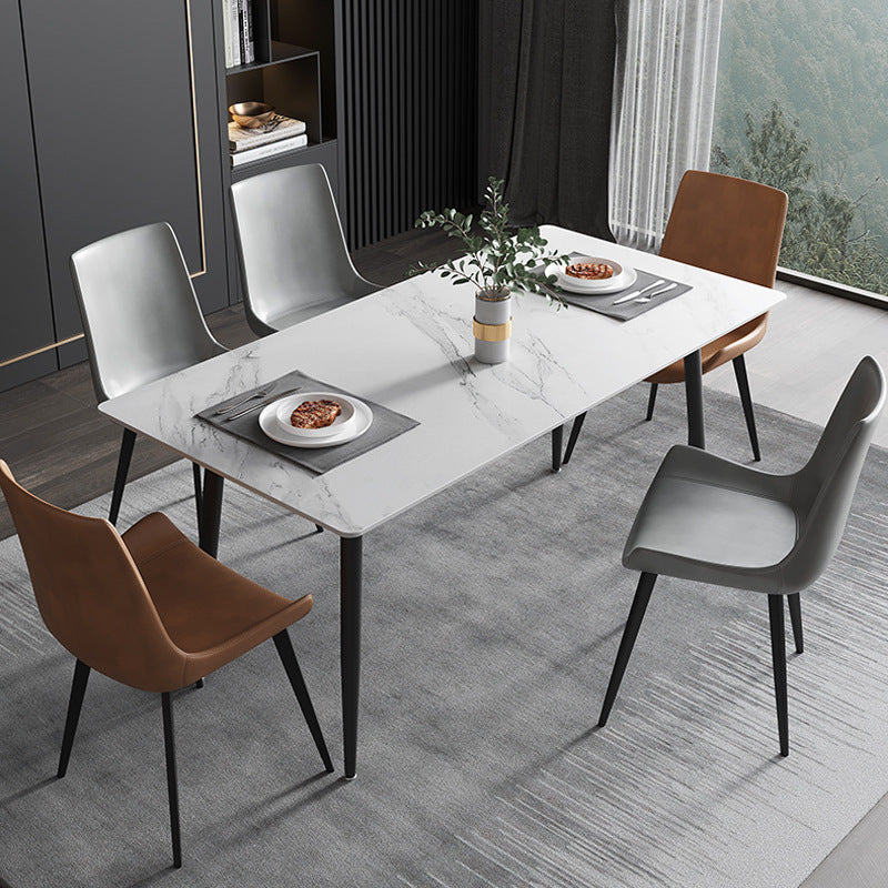 Italian Minimalist Stone Plate Dining Table 