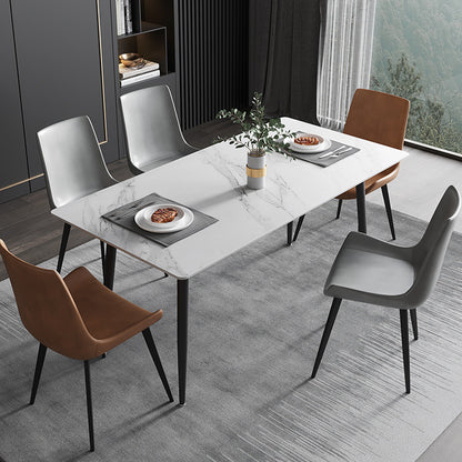 Italian Minimalist Stone Plate Dining Table 
