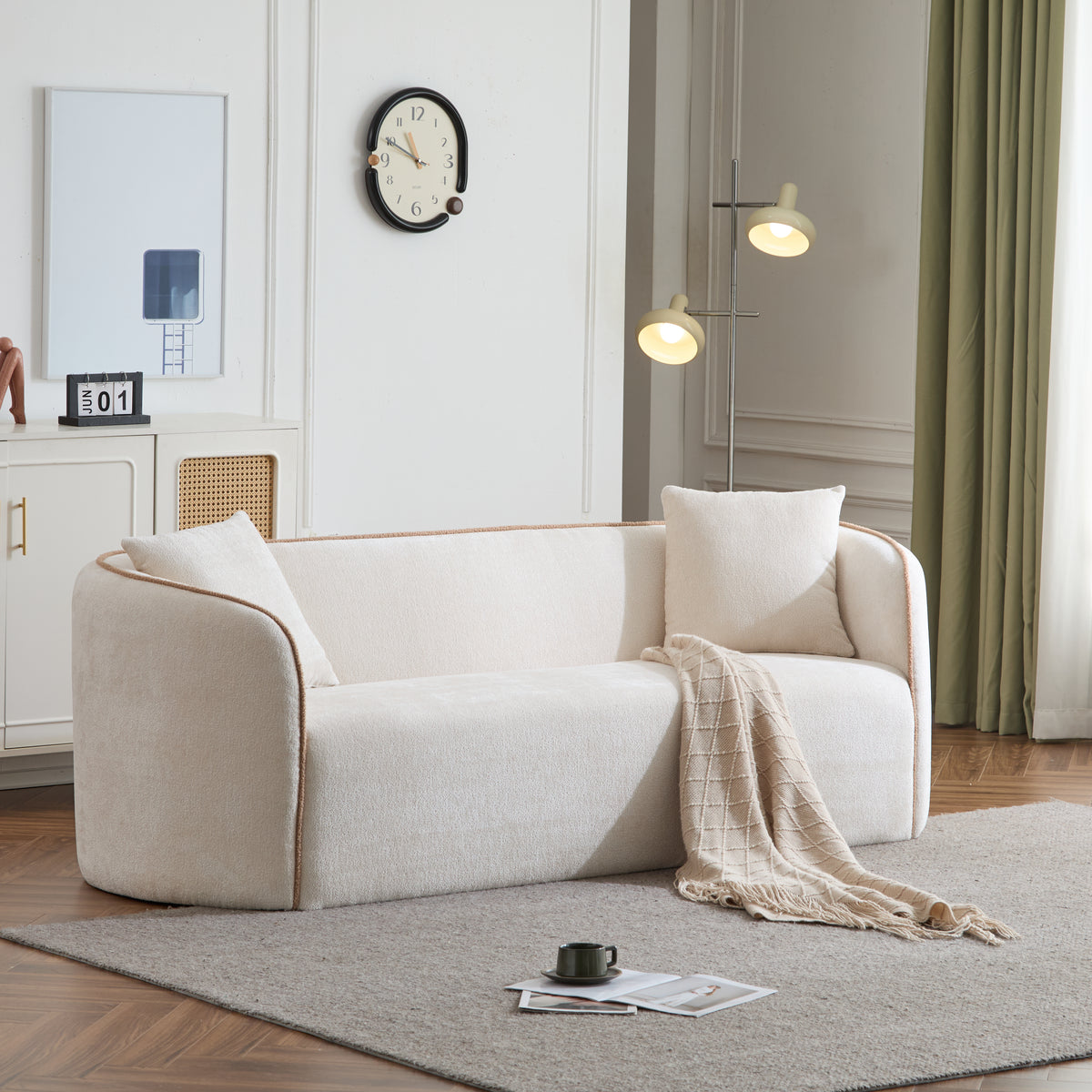 Arc Curved Boucle Sofa