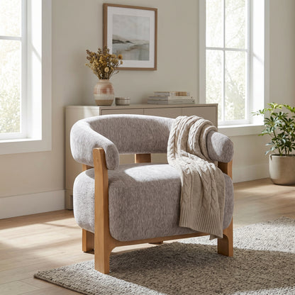 Boucle Barrel Accent Chair – view 2